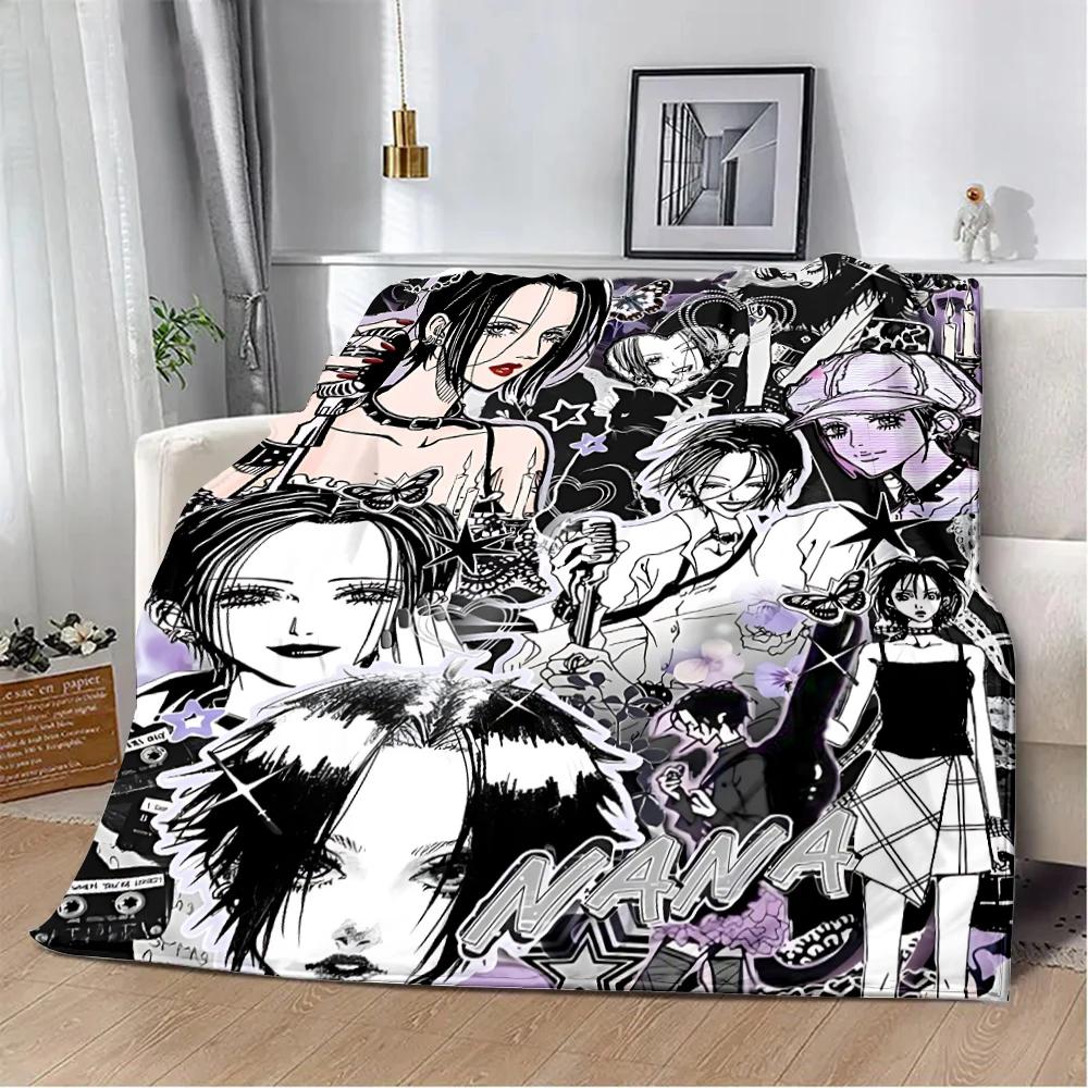 Anime Girls Nana Flannel Blanket 3d Printed Picnic Blankets Warm Soft and Comfortable Throw Blanket Home Travel Birthday Gift