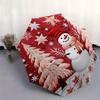 Snowman, Winter Wonderland Themed Automatic Opening and Closing Umbrella Creative Design Umbrella, Portable Tri Fold Small Umbrella for Me
