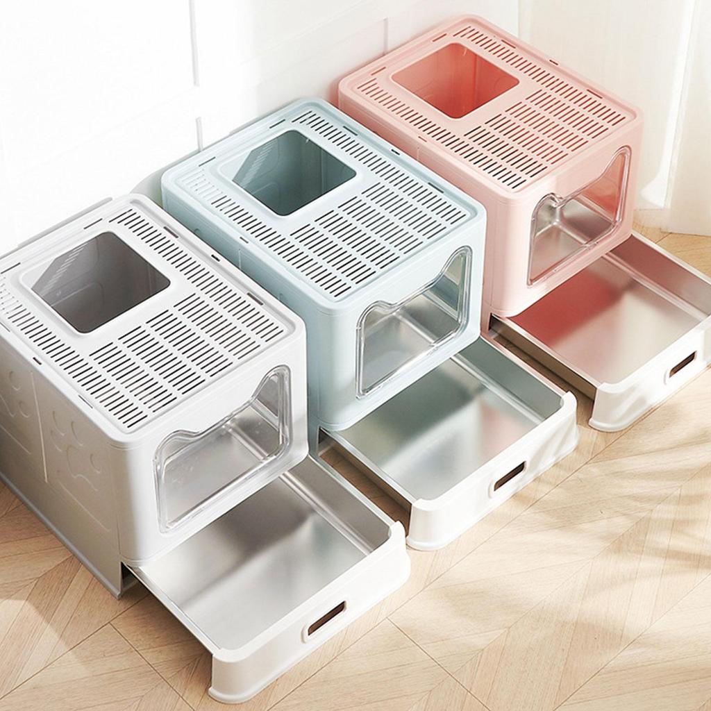 Cat Litter Box with Lid Foldable