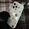 Retro ins-style brown star Apple 16 phone case suitable for iPhone 17 Pro Max, 12, 14, 13, anti-drop, soft