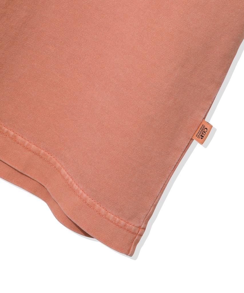 CGP Round C.Graphy Pigment Big Oversized Short Sleeve T-Shirt - Coral