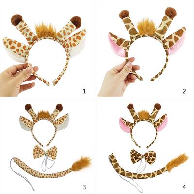 Giraffen Ohren Stirnband Giraffen Haarreif Plüsch Giraffen Stirnband Cartoon Flauschig