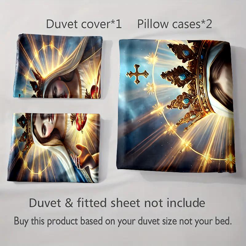 Crowned radiant figure. Bedding Duvet cover sets Duvet covers Pillowcases gifts (1 * Duvet Cover 2 * Pillowcases, without duvet insert)