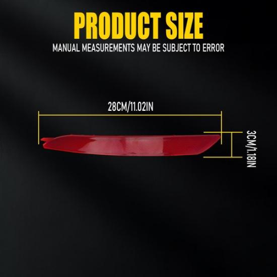 2x Red Lens Rear Bumper Reflector For 2014 15 2016 Hyundai Elantra Left Right EK