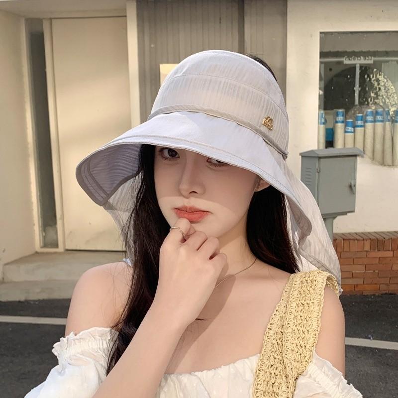 Outdoor Sun Protection Hat With Wide Brim For Women Summer Uv Blocking Stylish Fashion