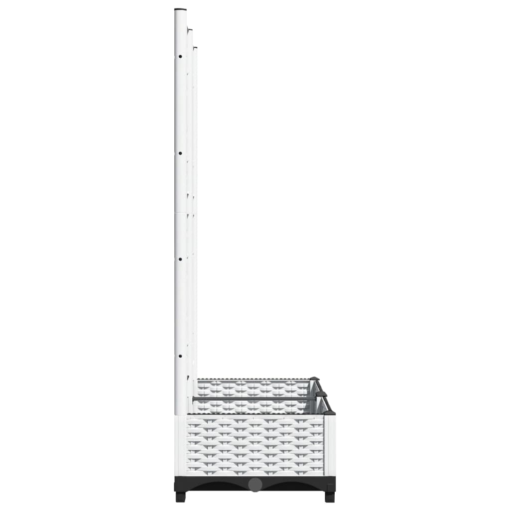 Planter with Trellis White 80 X 40 X 121.5 Cm PP