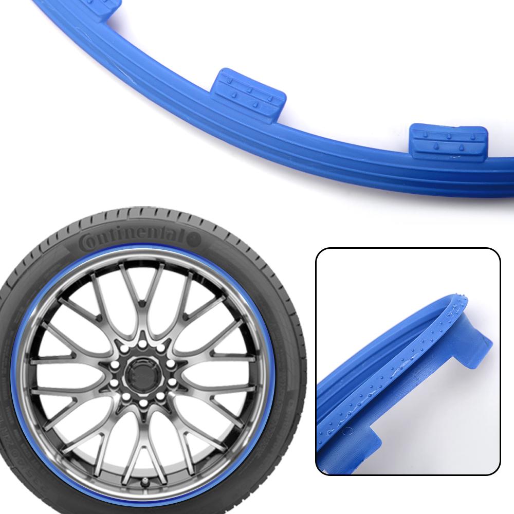 AMA1 4PCS/SET Car Vehicle Wheel Rims Protector Decor Strip Tire Guard Line Rubber Moulding Trim for Tesla Model 3 Y S X 2017-2023