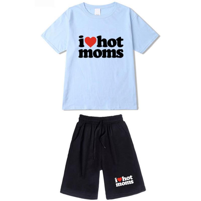 Mens Womens Cotton Short Sleeve T-Shirt Shorts Set Casual Outfit Lightweight Sporty Streetwear