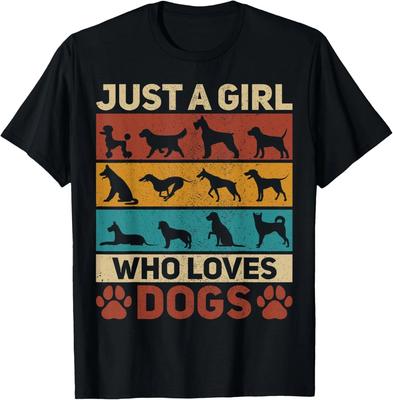 Animal Dog Lover Dogs Outfit Funny Dog Owner Girl Loves Dogs T- Shirt