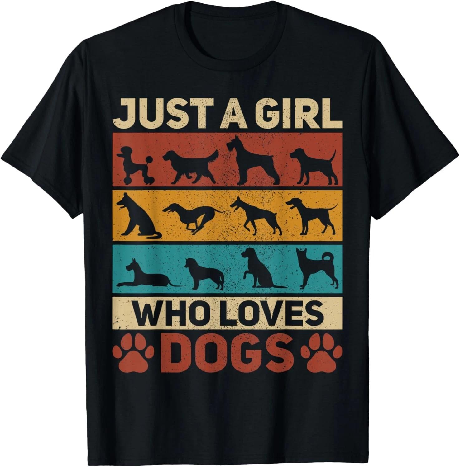 Animal Dog Lover Dogs Outfit Funny Dog Owner Girl Loves Dogs T- Shirt M