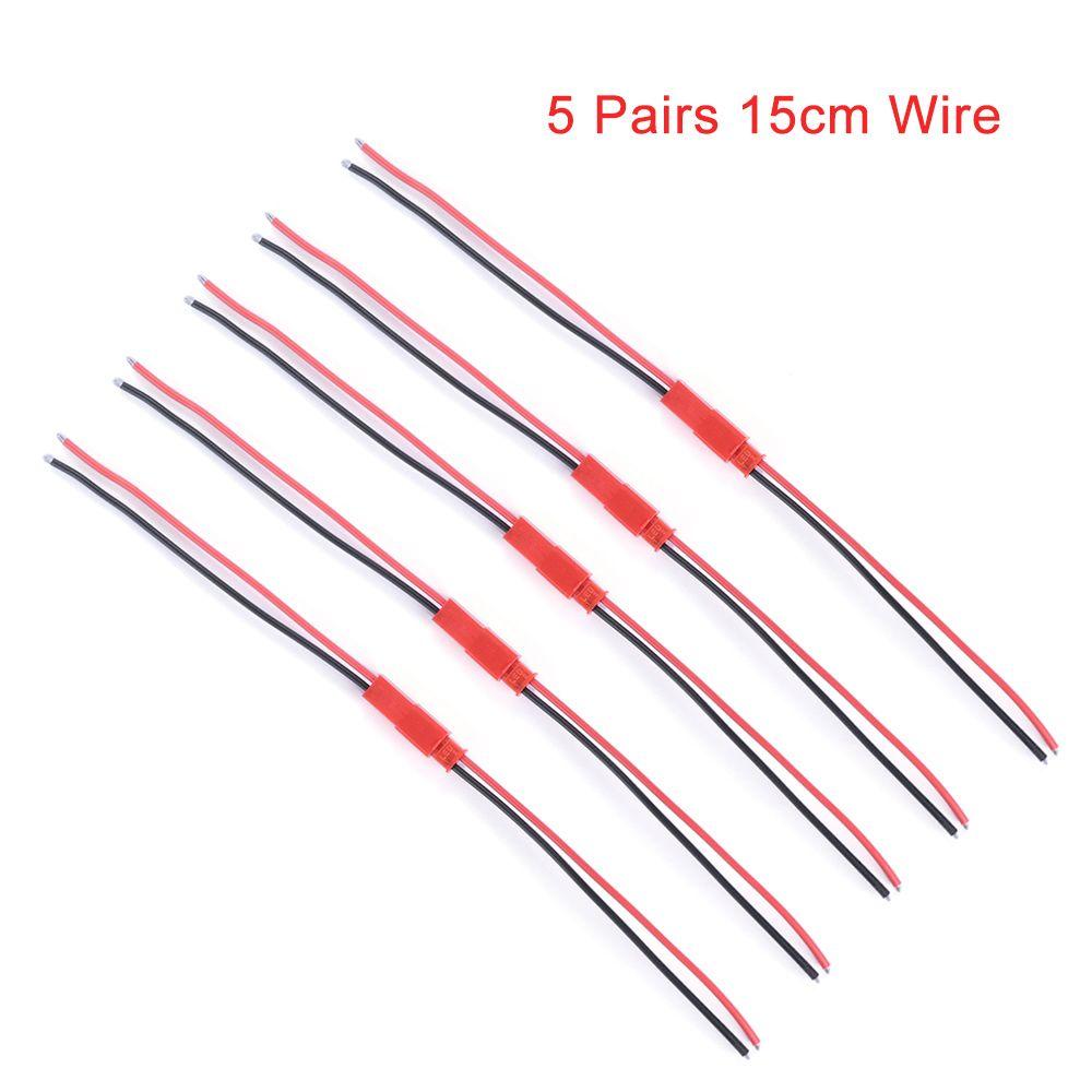

2/5/ 10Pairs High Quality 22AWG 100/150mm Cable Wire Male + Female 2 Pin Connector Socket Plug 5 Pairs 15cm Wire