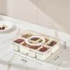 Snack Tray with Handle Portable Snackle Box Container Veggie Serving Tray for Travel Party Refrigerator Snack Organize Box