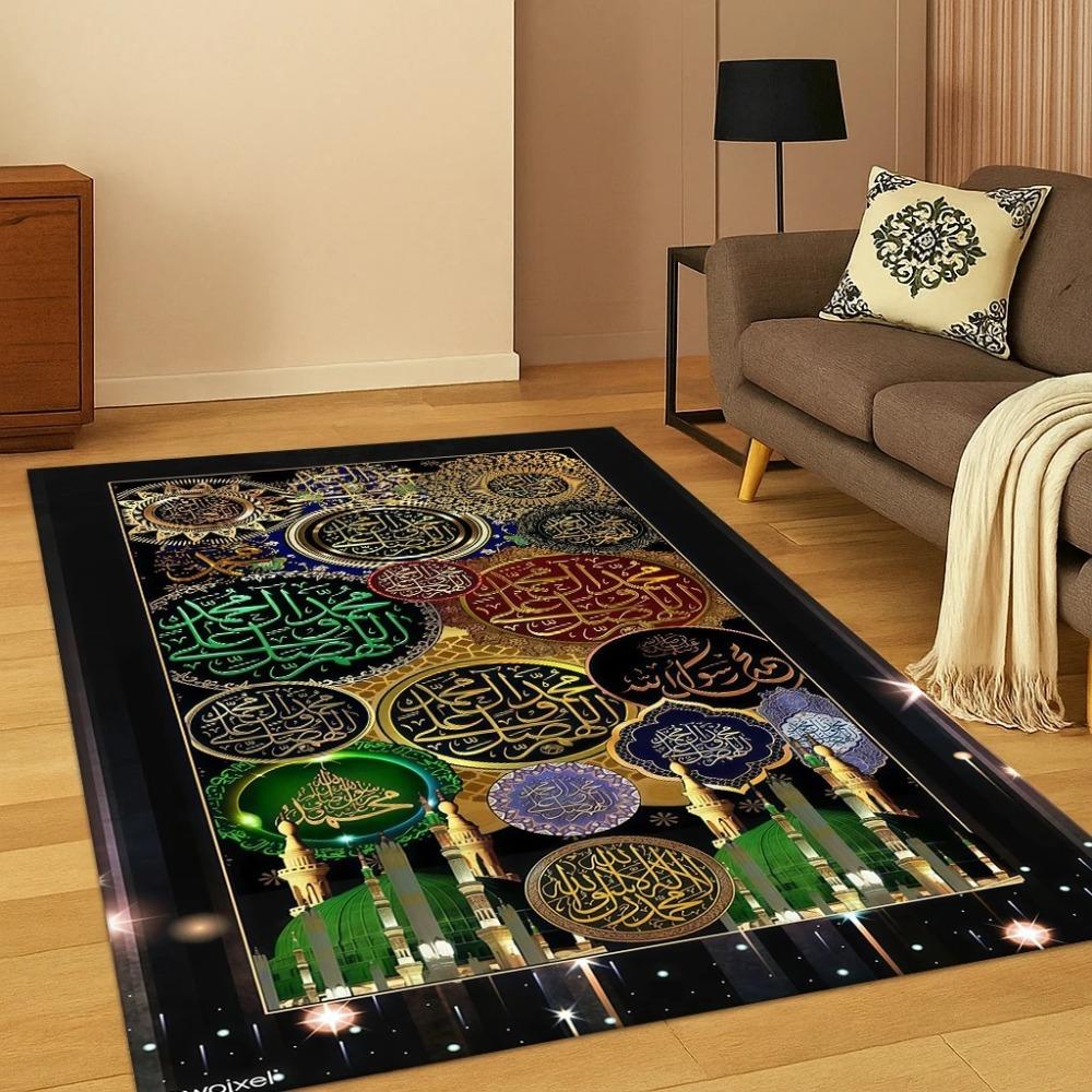 Muslim Islam Prayer Kneelin Carpet Rug Mat for Living Room Sofa Home Bedroom Doormat Kitchen Decor Living Room Decoration Rugs