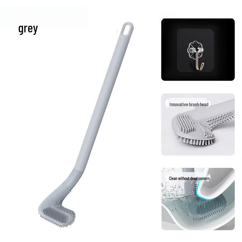 Qianxing Wall-Mounted Silicone Toilet Brush 5-Pack