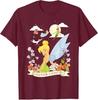 Hot Fashion Casual Disney Peter Pan Tinker Bell Never Land Flowers and Flight T-Shirt S-4XL Four Seasons