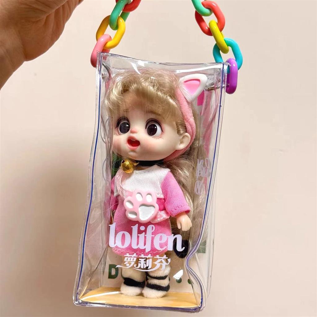 13cm Mini panenka BJD kloubové tělo Úsměv Překvapený výraz Panenky pro dívky Série zvířecích kostýmů Dárek pro dívku Anime SD