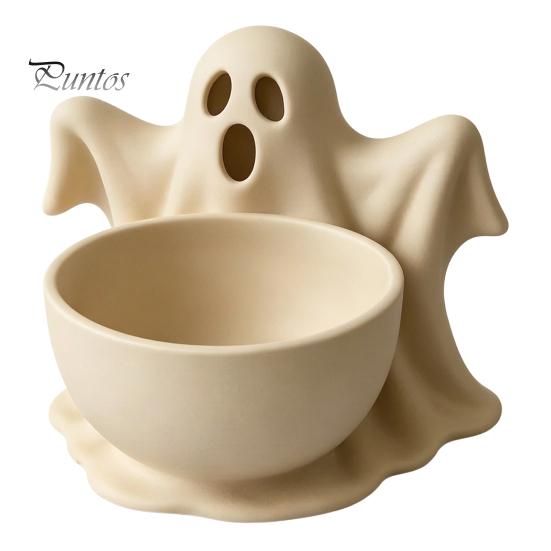 Versatile Storage Bowl 3D Printed Halloween Ghost Bowl, Trick or Treat Snack Candy Decor Serving Decorative Tray Dish, Party Supplies Tableware