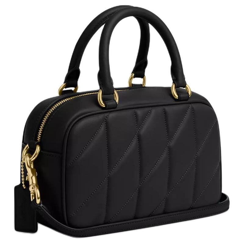 COACH Style 18 Printed Logo Nappa Leather Handbag Small Women's Black