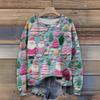 Pulls à manches longues pour femmes Col O Décontracté Mignon Tricot Imprimé Pull Oversize