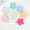 8PCS/SET Ladies Multi-color Matte Texture Flower Shaped Plastic Hair Claw Combination Set Bohemian Style Long Hair Thick Hair Su