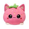 Plush Toy Strawberry Cat Shaped Stuffed Animal Soft Doll for Children and Home Decoration Gift for Kids and Adults