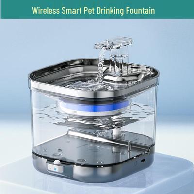 Fontanella per Acqua per Animali Domestici con Sensore Intelligente, Ricarica Wireless e Filtrazione Automatica