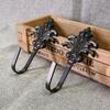 Vintage Bronze Wall Hooks Heavy Duty Sturdy Metal Carved Leaf Design for Home Garden Indoor Outdoor Decor Storage