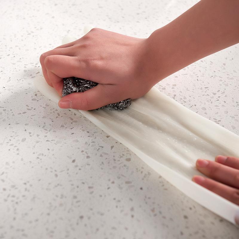 Luvas de borracha nitrílica para lavar louça enviadas aleatoriamente: luvas de limpeza de cozinha duráveis, antiderrapantes e espessadas.