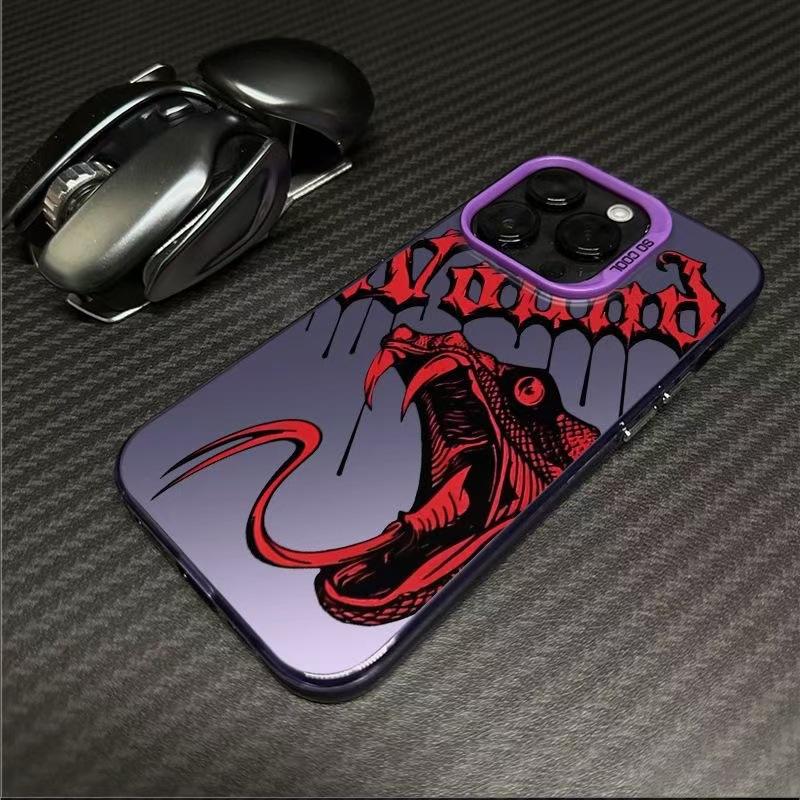 The New English Snake Head Is Suitable for Iphone17 Mobile Phone Case Apple 15promax/14 Anti-drop 13pro16 Europe and America