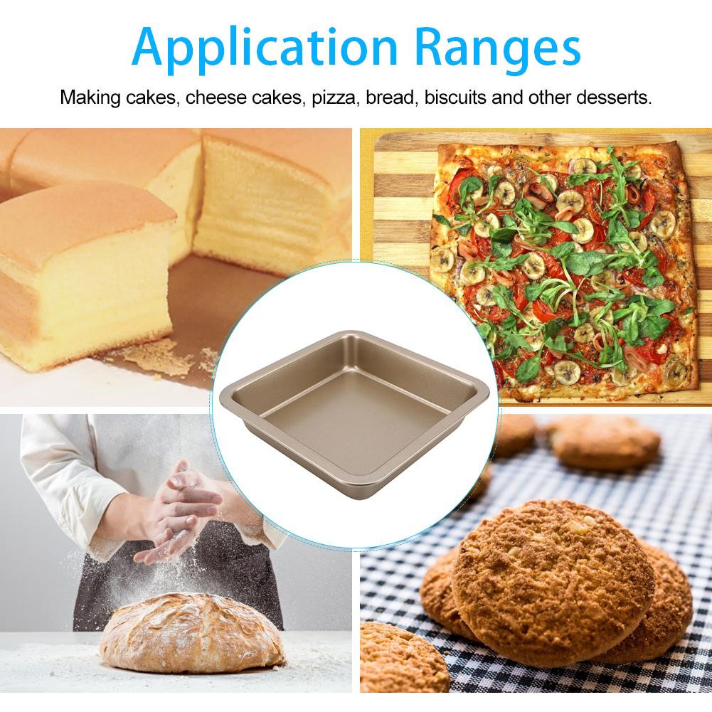 2Pcs ‑Shaped Non‑Stick Cheese Cake Pizza Mold Tray Bakeware Kitchen Baking Tools(Black )