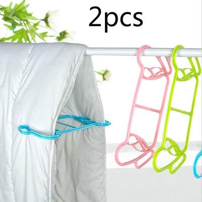 2 adet Battaniye Yorgan Kurutma Havalandırma Desteği Klip Çamaşır Klipleri Yorgan Giyim Plastik Clothespin C