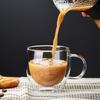 Lv Chang Ming Double-Layer Glass Coffee Mug with Handle