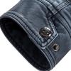 Chaqueta Retro de Cuero PU para Hombre con Forro Polar: Estilo Lavado Otoño/Invierno