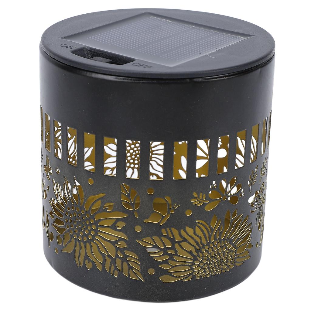 Decorative Solar Wall Light Sunflower Pattern IP65 Water Proof Metal Solar Powered Fence Light for Outdoor Garden