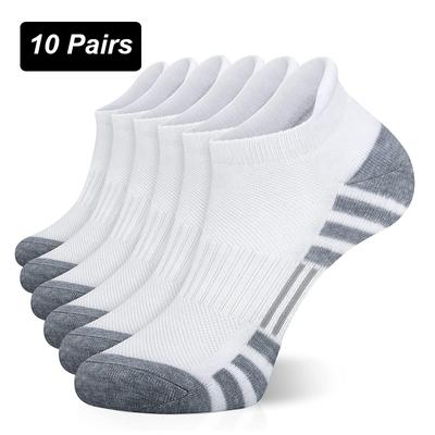 10Pair Men Sport Socks Summer Autumn Breathable Fashion Non-slip Invisible Cotton Socks Male Ankle Sock High Quality Size 38-45