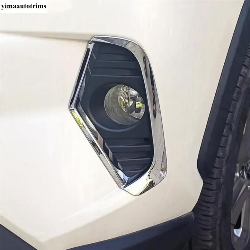 Car Front Bumper Fog Light Lamp Frame Eyebrow Decorative Sequ Cover Trim Accessories For TOYOTA RAV4 RAV 4 XA50  - 2025