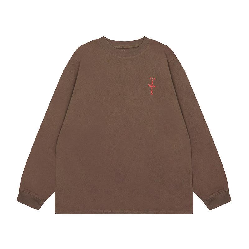 23 Cross-border American trendy brand Travis Scott jointly signed M Ji cooperation long-sleeved t-shirt men's and women's high street bottoming shirt