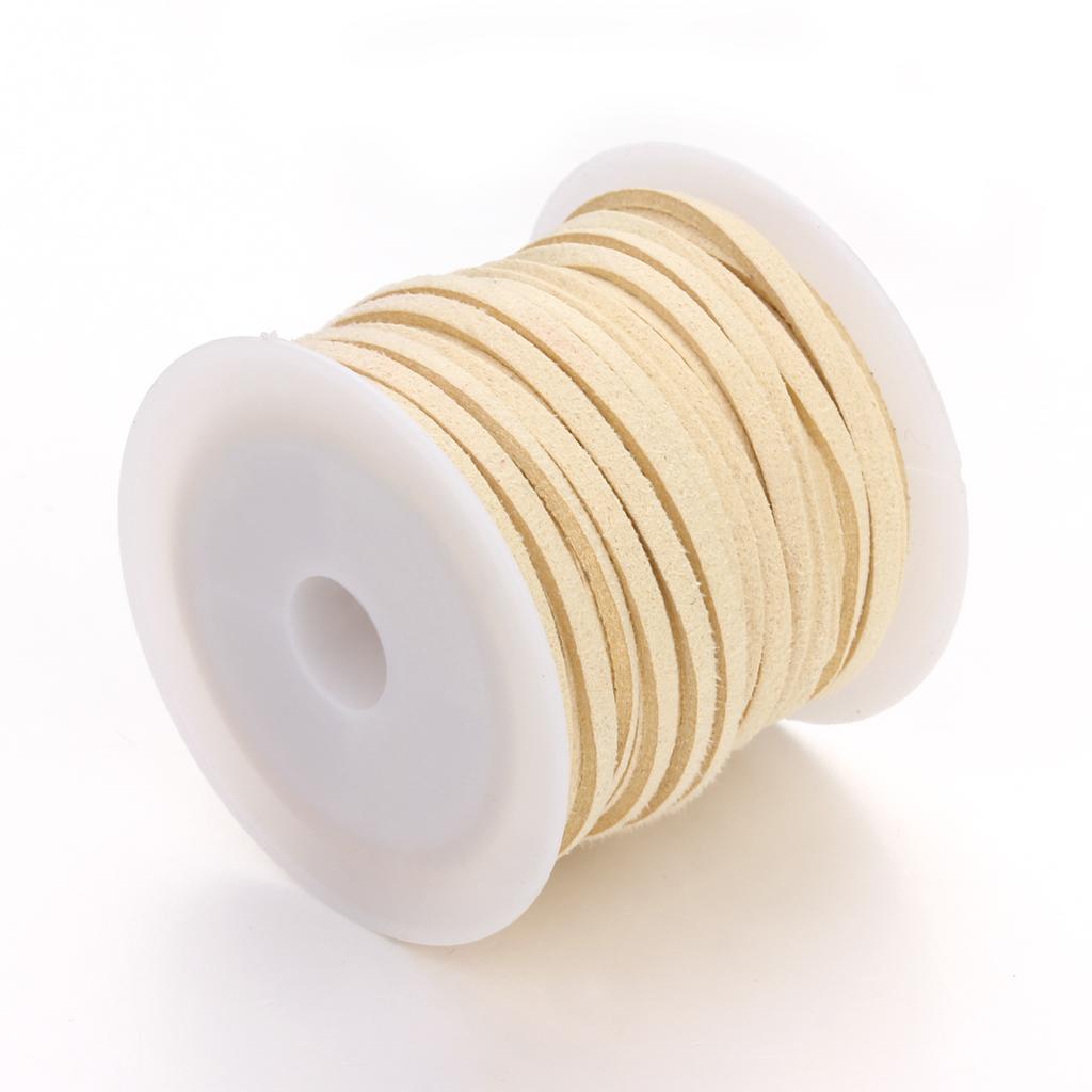 5m/roll Color 1.5mm Flat Faux Suede Braided Cord Korean Velvet Thread Leather Rope for DIY Bracelet Jewelry Making Accessories