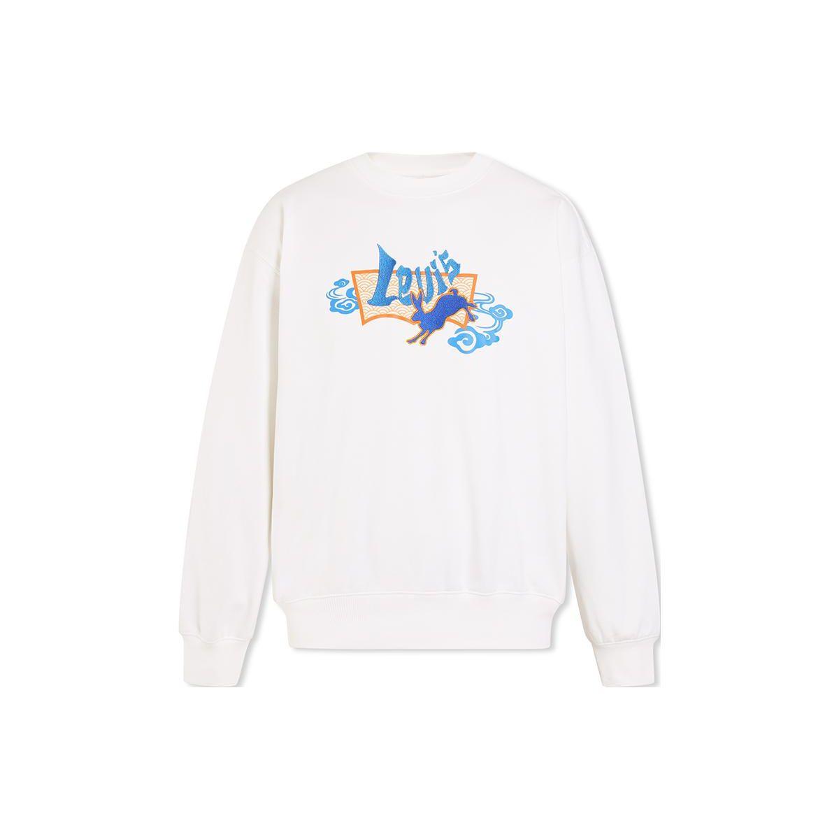 

Мужской свитшот Levis SS23 с логотипом бренда и вышивкой кролика, белый A5414-0002 L