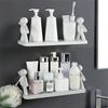 1pc Cute White Statue Wall Mount Storage Rack - No Drilling Required, Perfect For Bathroom And Kitchen Organization