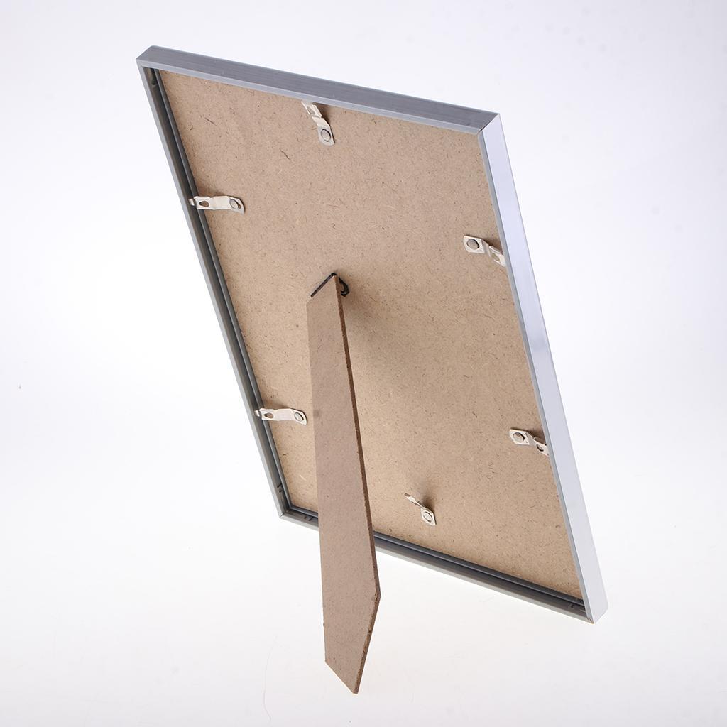 A4 Size Wooden Diploma Certificate Photo Artwork Picture Frame Silver