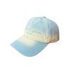 Summer tie-dye gradual change cap women's wind old washed sunscreen visor versatile big head circumference baseball cap