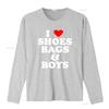 I Love Shoes Bags Boys Cotton T Shirt Vintage Washed Stretched Designer Clothes Graphic Comfortable Soft Top For Everyday Wear