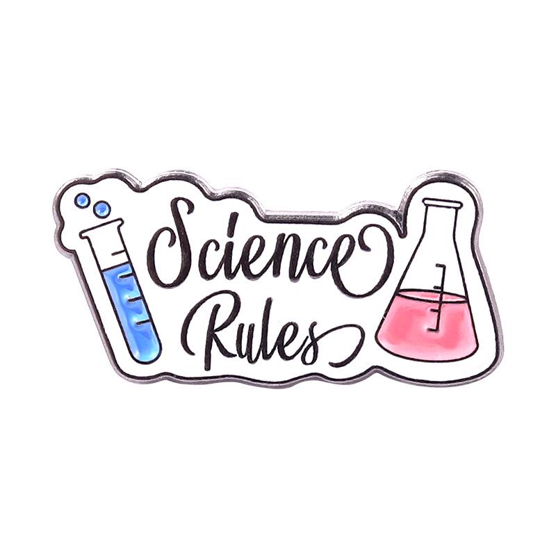 Chemical Lab Test Tube Alloy Paint Brooch – Popular European & American Design