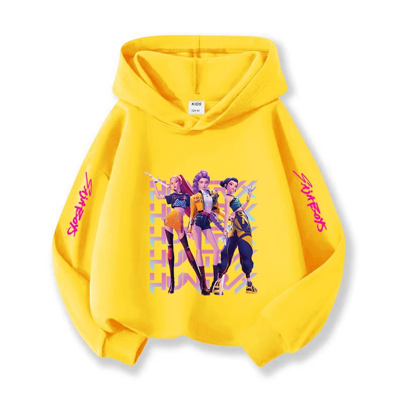 Kpop Christmas Leisure Children's Hoodie Halloween Korean Fashion Witch Hunting Fans Essential Girls'  Top