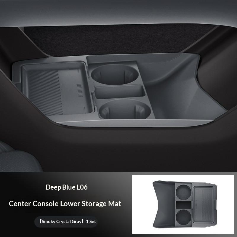Suitable for 26 Models of Deep Blue L60 Center Console Under-seat Storage Box, Storage Box, Glasses Organizer, Car Accessories серый