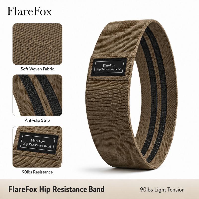 FlareFox Yoga Fitness Resistance Bands Squat Glute Strength Training Pilates Knitted Butt-Shaping Ring Home Gym Equipment 3