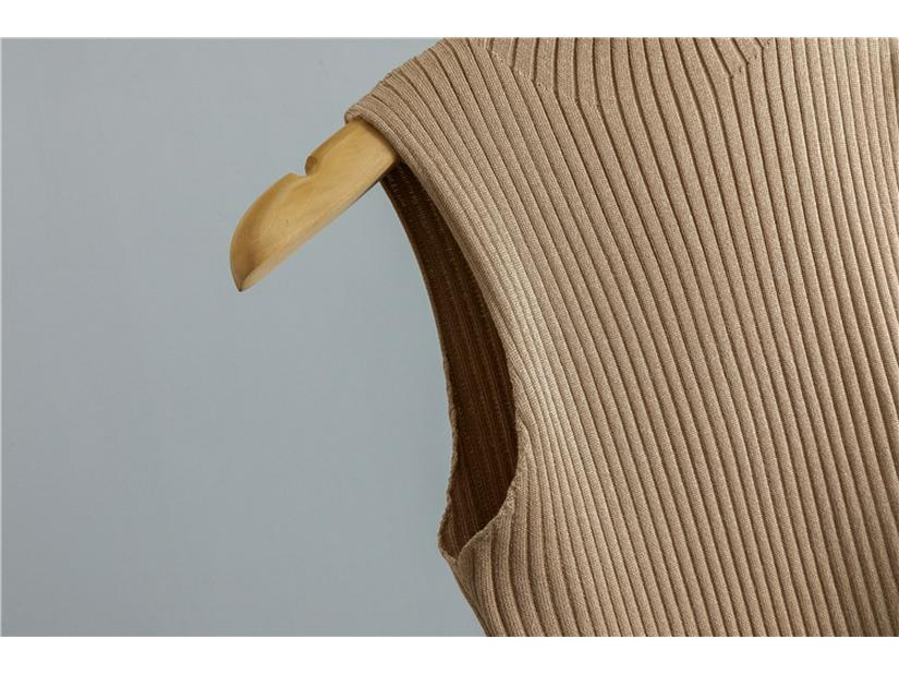 Europäische & Amerikanische Mode Gestricktes Dreiteiliges Set: Herbst/Winter Freizeitweste, Strickjacke und Hose mit weitem Bein