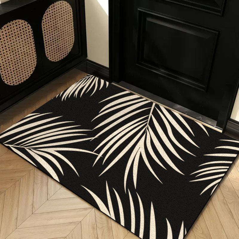 Entry Door Floor Mat Light Luxury Geometric Porch Scraping Mud Rubbing Soil Easy To Take Care Of Foot Pad Door Wear-Resistant Non-Slip Silk Ring Floor