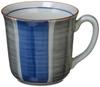 RAO3Z Ranchant Mug Ichinen Brush Arita Made In Japan (Blue), Multi, 11.2x9x8.6cm, Two-Color Finish, Ware,